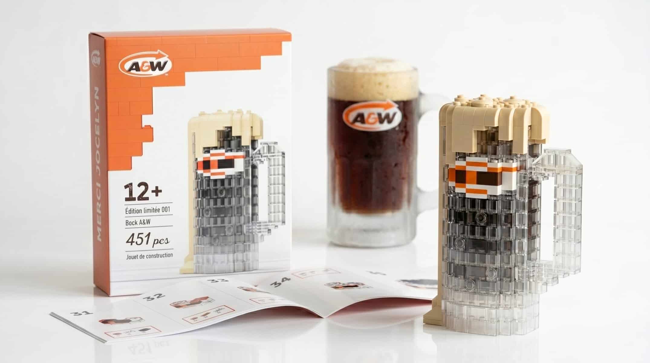 A&W root beer bottle opener and glass set with a vintage design, perfect for fans of classic soda be.